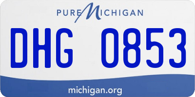 MI license plate DHG0853