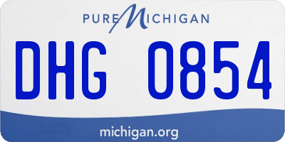 MI license plate DHG0854