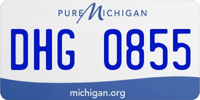 MI license plate DHG0855