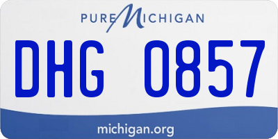 MI license plate DHG0857