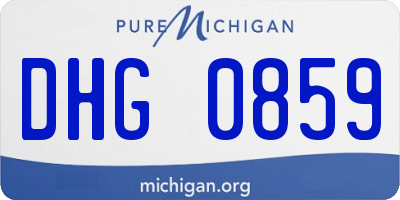 MI license plate DHG0859