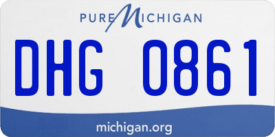 MI license plate DHG0861