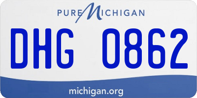 MI license plate DHG0862