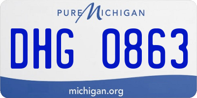 MI license plate DHG0863