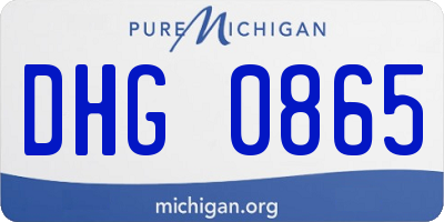 MI license plate DHG0865