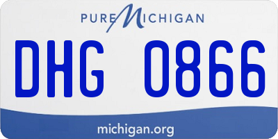 MI license plate DHG0866
