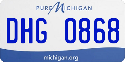 MI license plate DHG0868