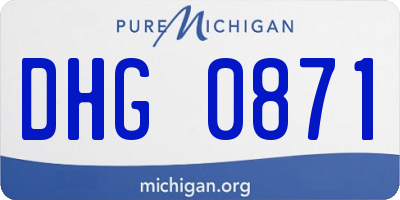 MI license plate DHG0871