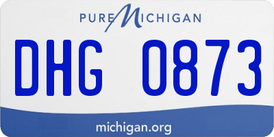 MI license plate DHG0873