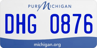 MI license plate DHG0876