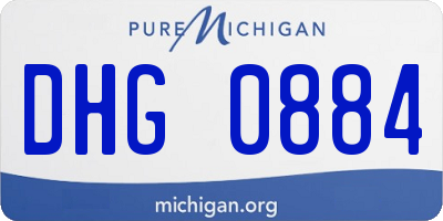 MI license plate DHG0884