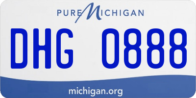 MI license plate DHG0888
