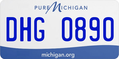 MI license plate DHG0890