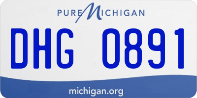 MI license plate DHG0891