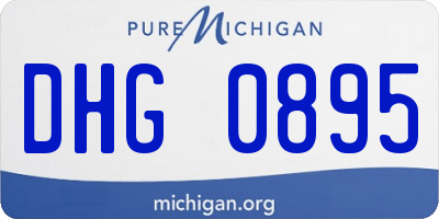 MI license plate DHG0895