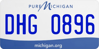 MI license plate DHG0896