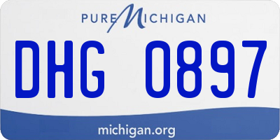 MI license plate DHG0897