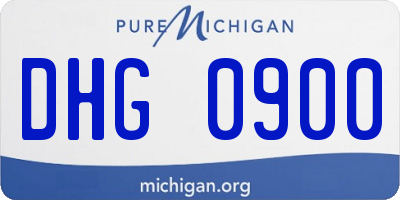 MI license plate DHG0900