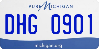 MI license plate DHG0901