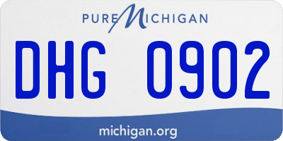 MI license plate DHG0902