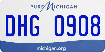 MI license plate DHG0908