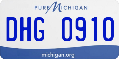 MI license plate DHG0910