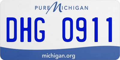 MI license plate DHG0911