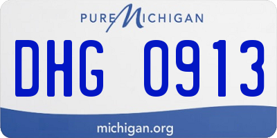MI license plate DHG0913