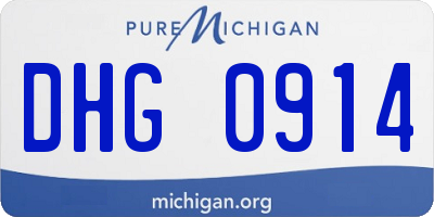 MI license plate DHG0914