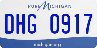 MI license plate DHG0917
