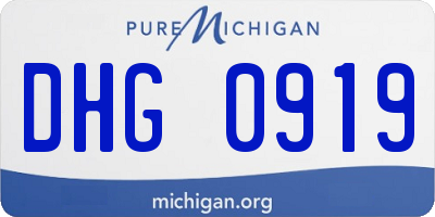 MI license plate DHG0919