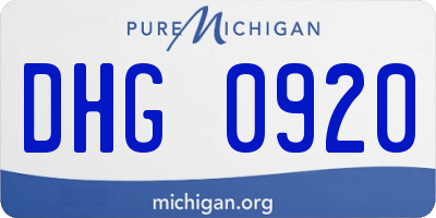 MI license plate DHG0920