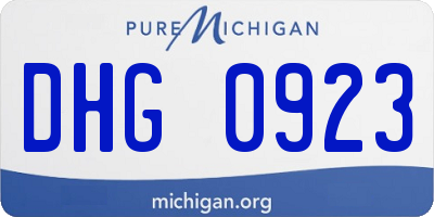 MI license plate DHG0923