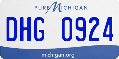 MI license plate DHG0924