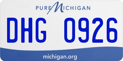 MI license plate DHG0926