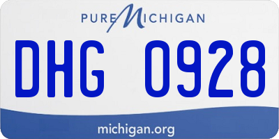 MI license plate DHG0928