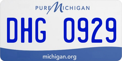 MI license plate DHG0929