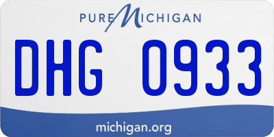 MI license plate DHG0933