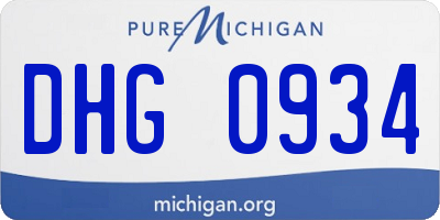 MI license plate DHG0934