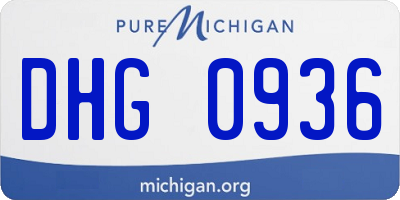 MI license plate DHG0936