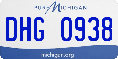 MI license plate DHG0938