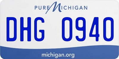 MI license plate DHG0940