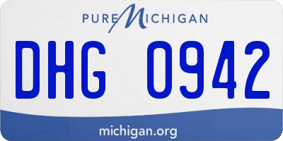 MI license plate DHG0942