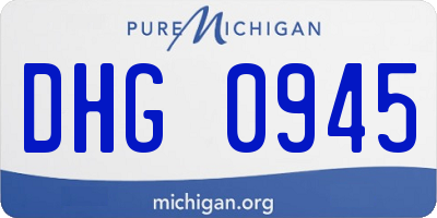 MI license plate DHG0945