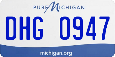 MI license plate DHG0947