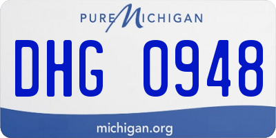 MI license plate DHG0948