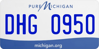 MI license plate DHG0950