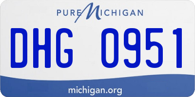 MI license plate DHG0951