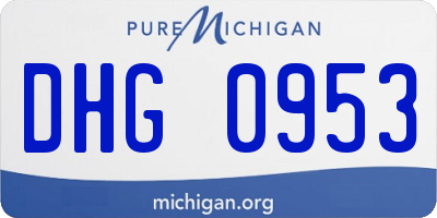 MI license plate DHG0953