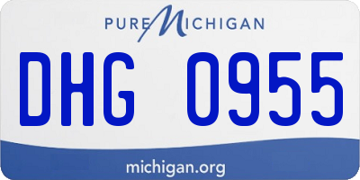 MI license plate DHG0955